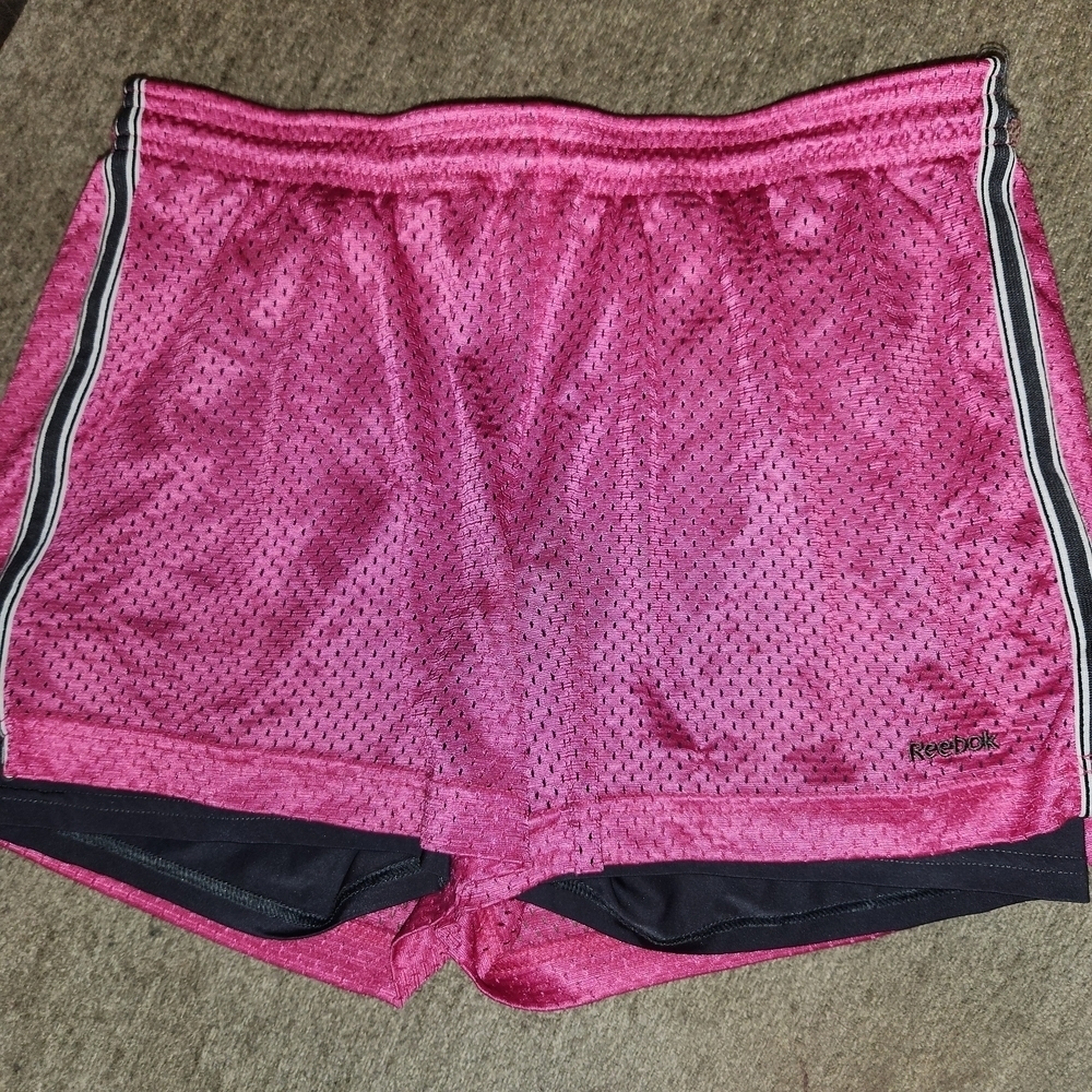 Reebok Women's Vibrant Pink Mesh Athletic Shorts